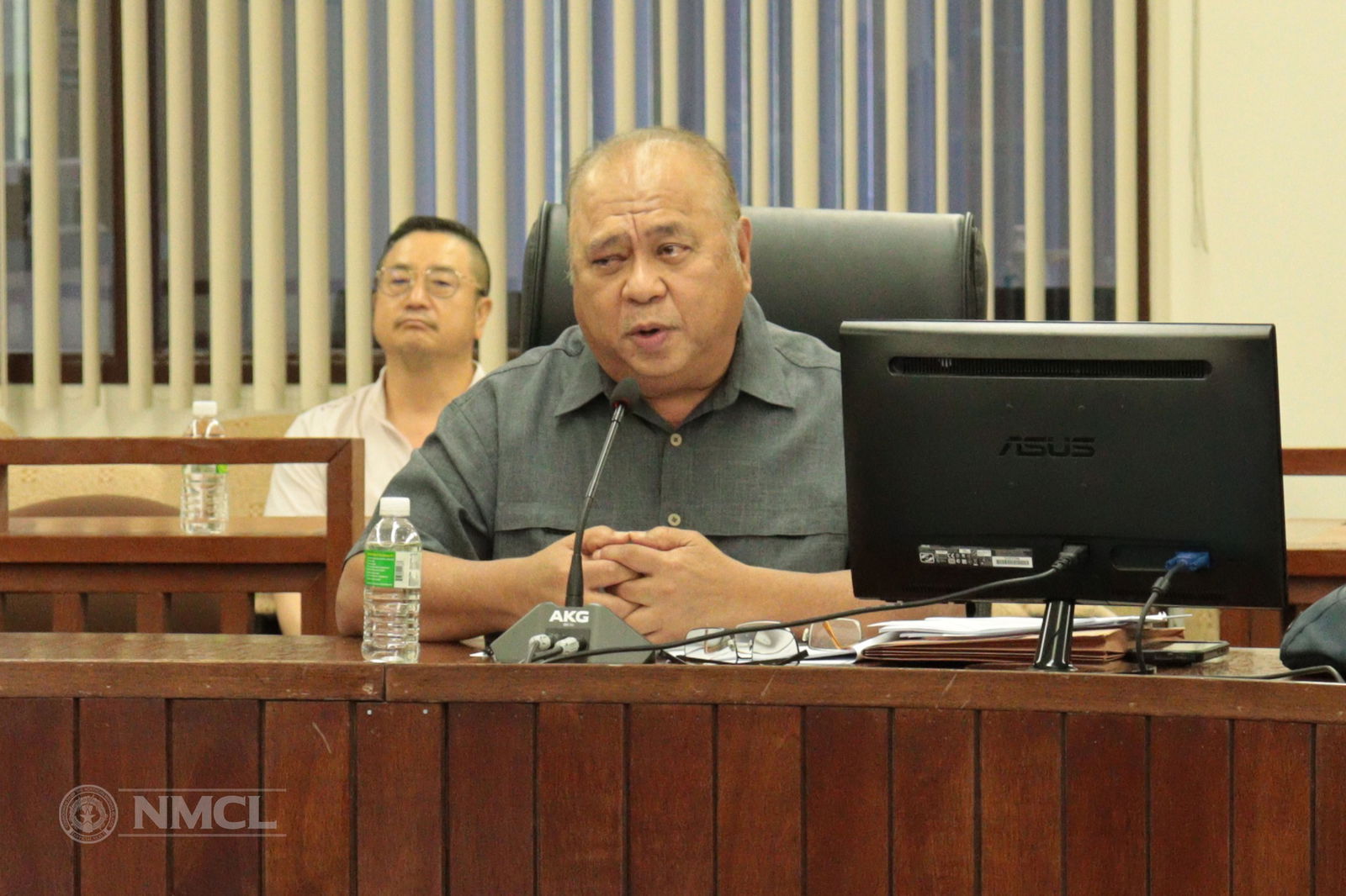 Commonwealth Casino Commission Chairman Edward C. Deleon Guerrero appears before the House Ways and Means Committee on Tuesday.