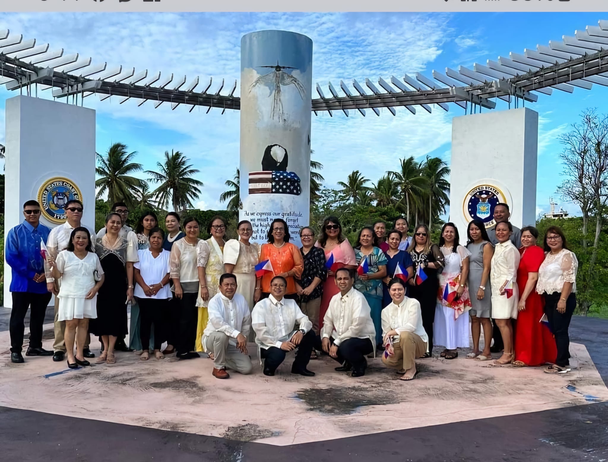 Officers and members of the United Filipinos on Tinian or UNIFIL pose for a photo during the celebration of the 126th Philippine Independence Day on June 12, 2024.