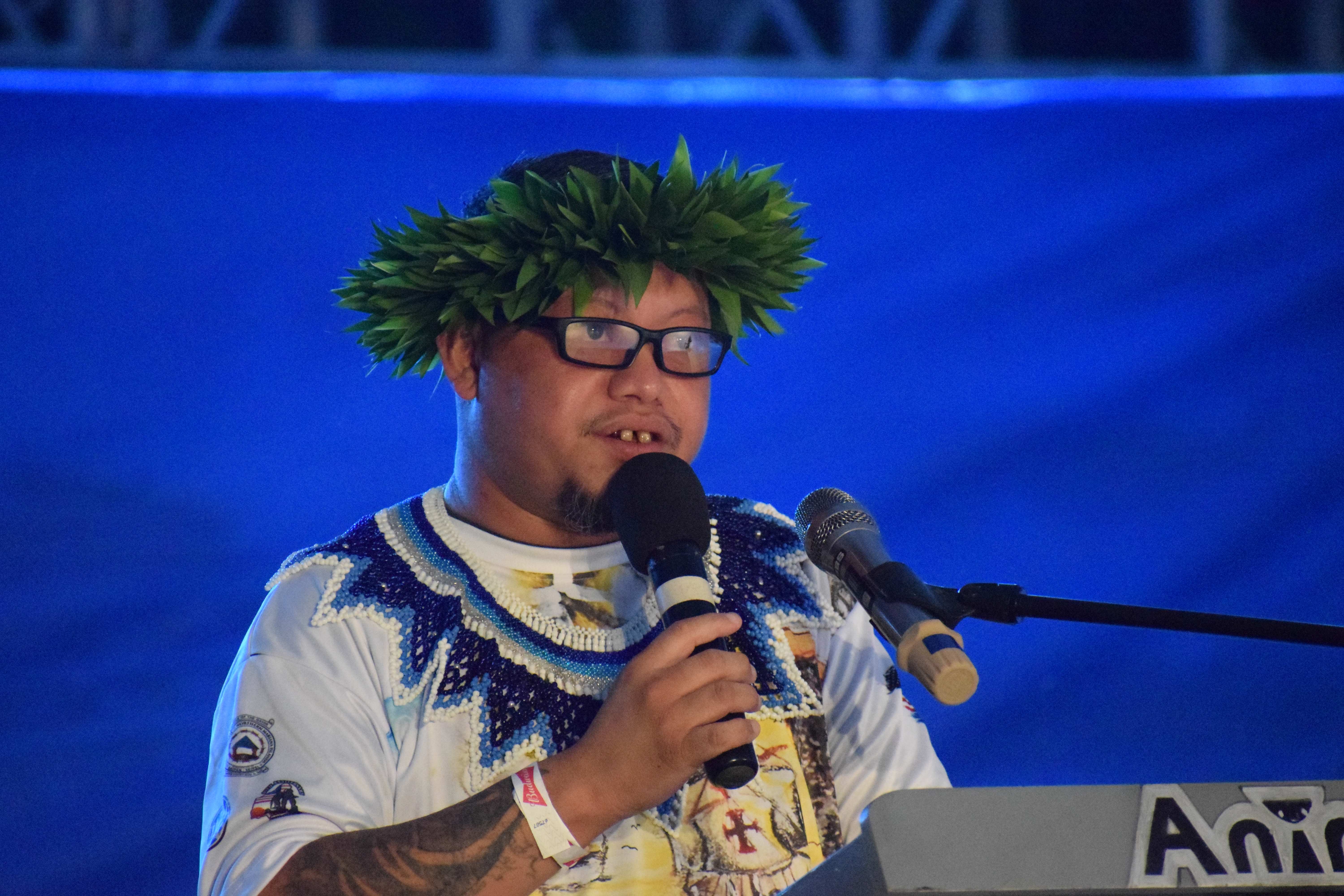 78th Liberation Day Committee Chair Delbert Pua delivers his opening remarks. 