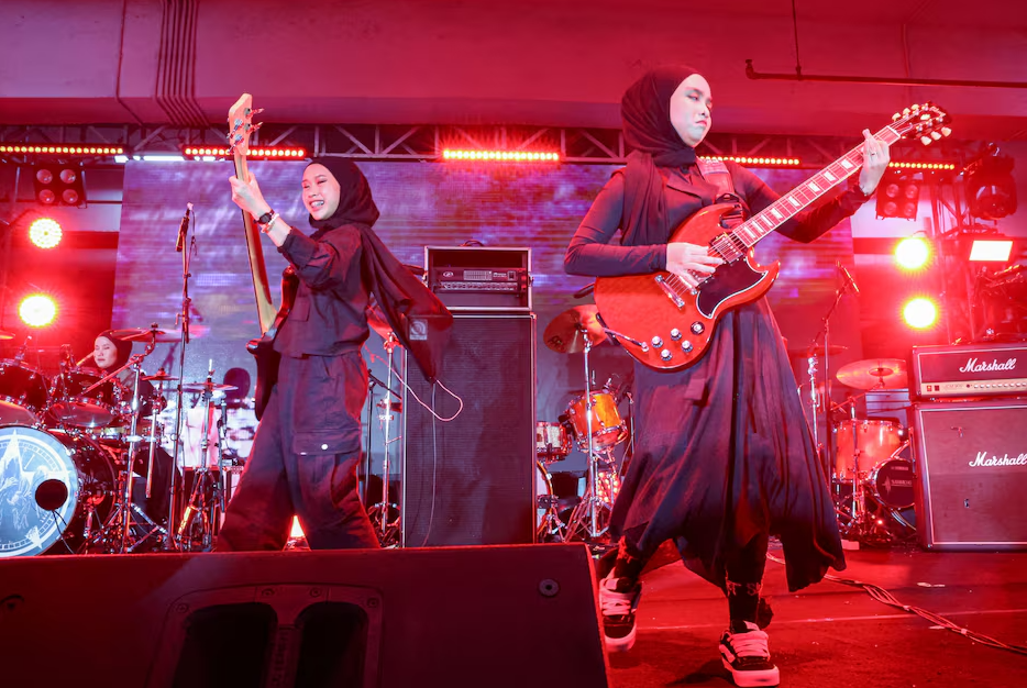 Voice of Baceprot Band performs at Soundsfest Experience in Jakarta, Indonesia, June 22, 2024.