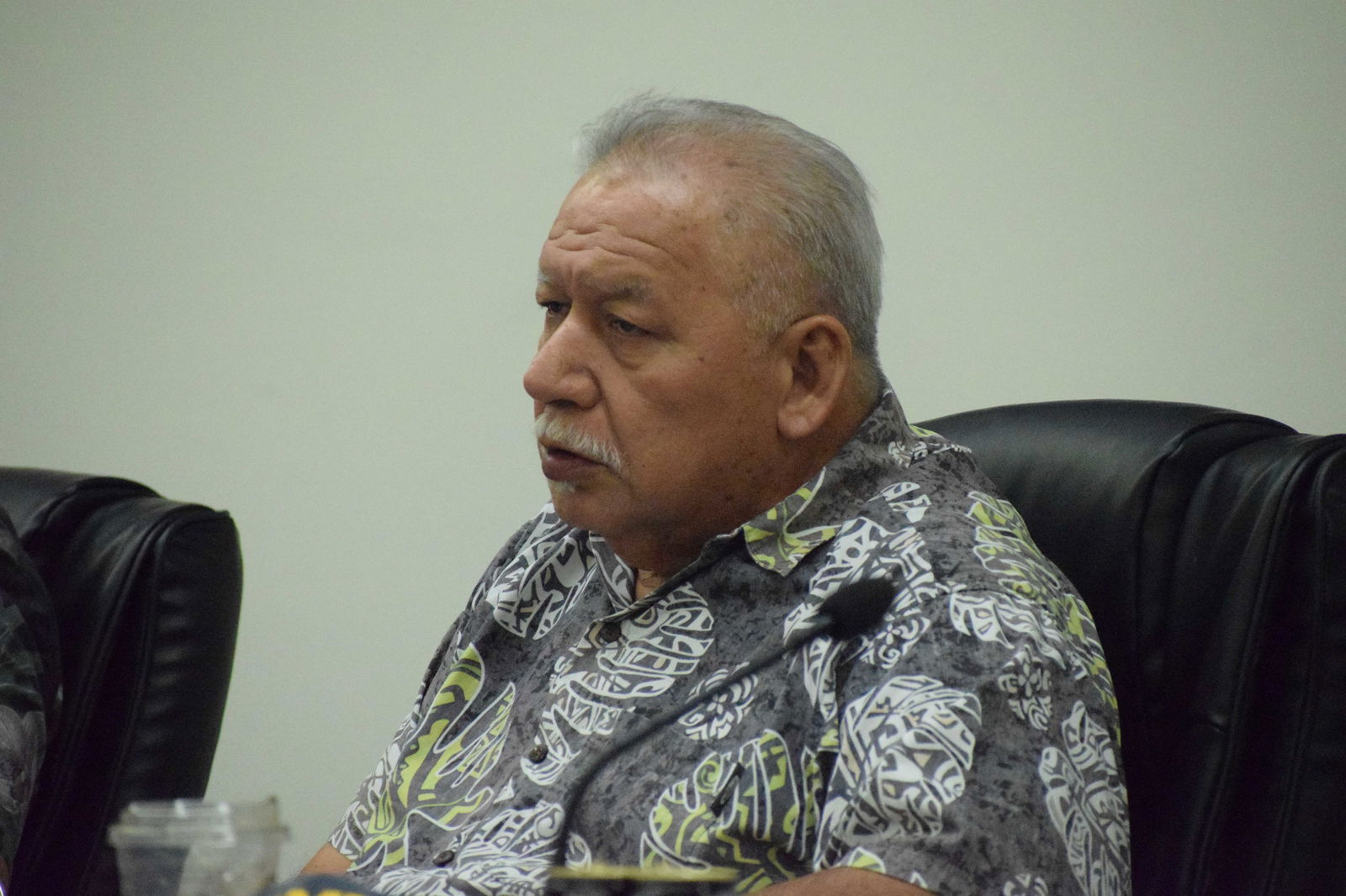 Rep. Roman Benavente delivers his remarks on Tuesday.