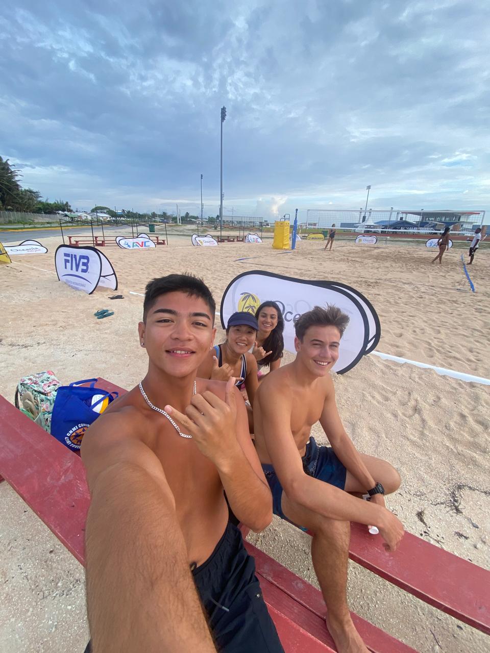 NMI beach volleyball players are getting ready to train on Friday.