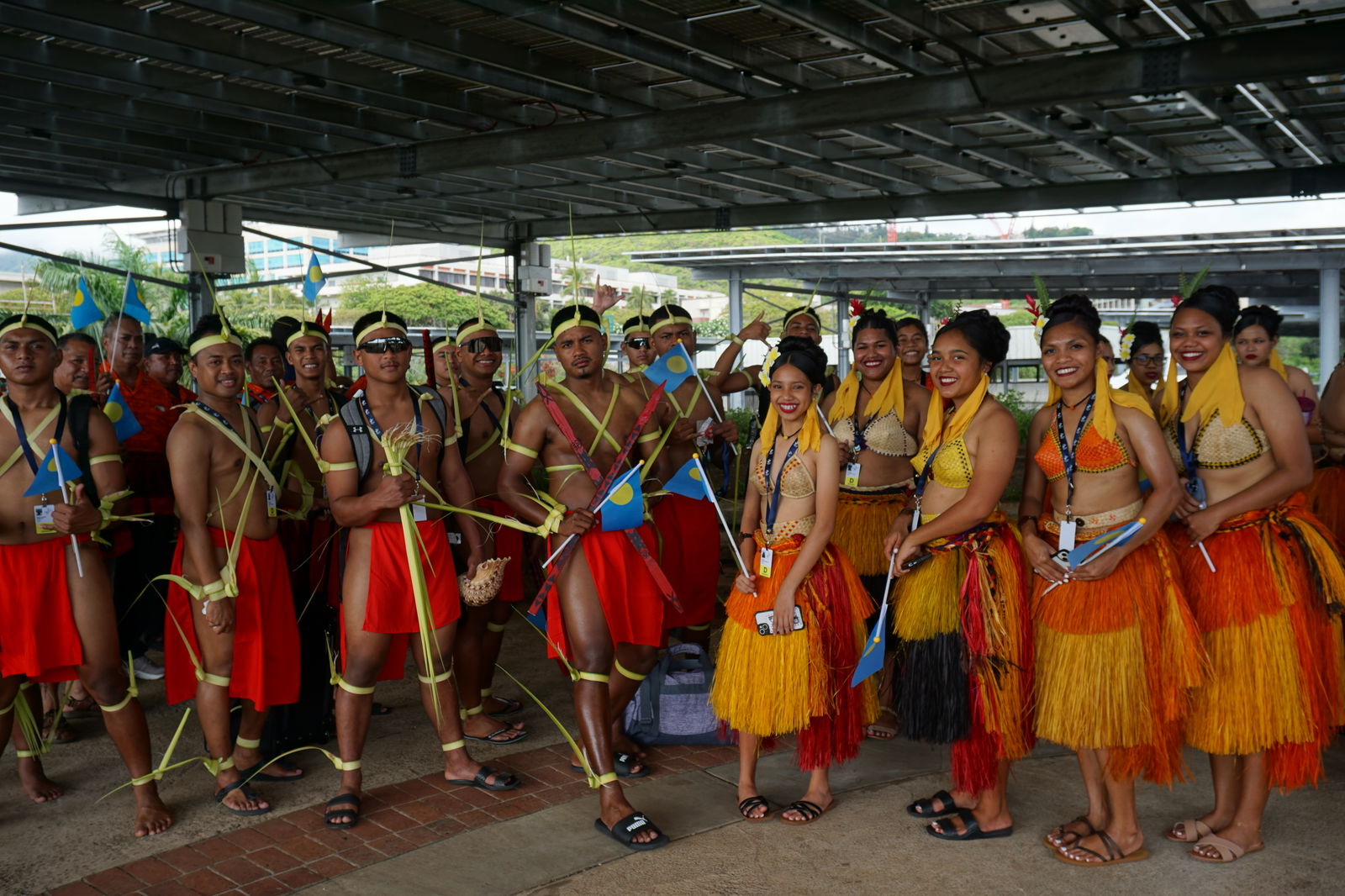 The Palauan delegates represent their country at the 13th FestPac​.