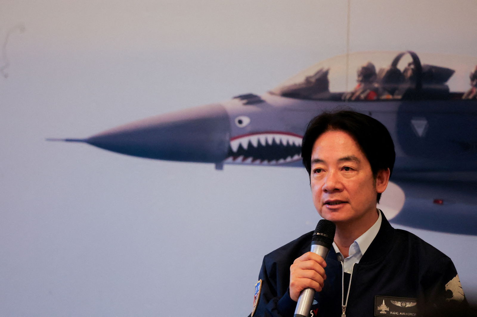 Taiwan's President Lai Ching-te visits soldiers and air force personnel in Hualien, Taiwan, May 28, 2024.