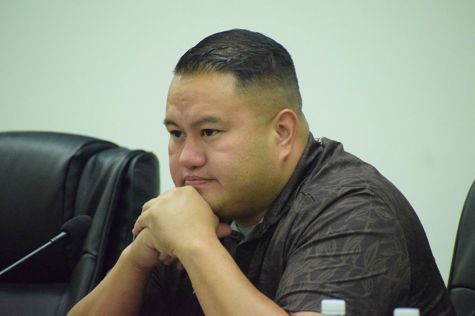 Rep. Manny Gregory T. Castro listens to Rep. Patrick San Nicolas — not in photo — during a session on Tuesday.