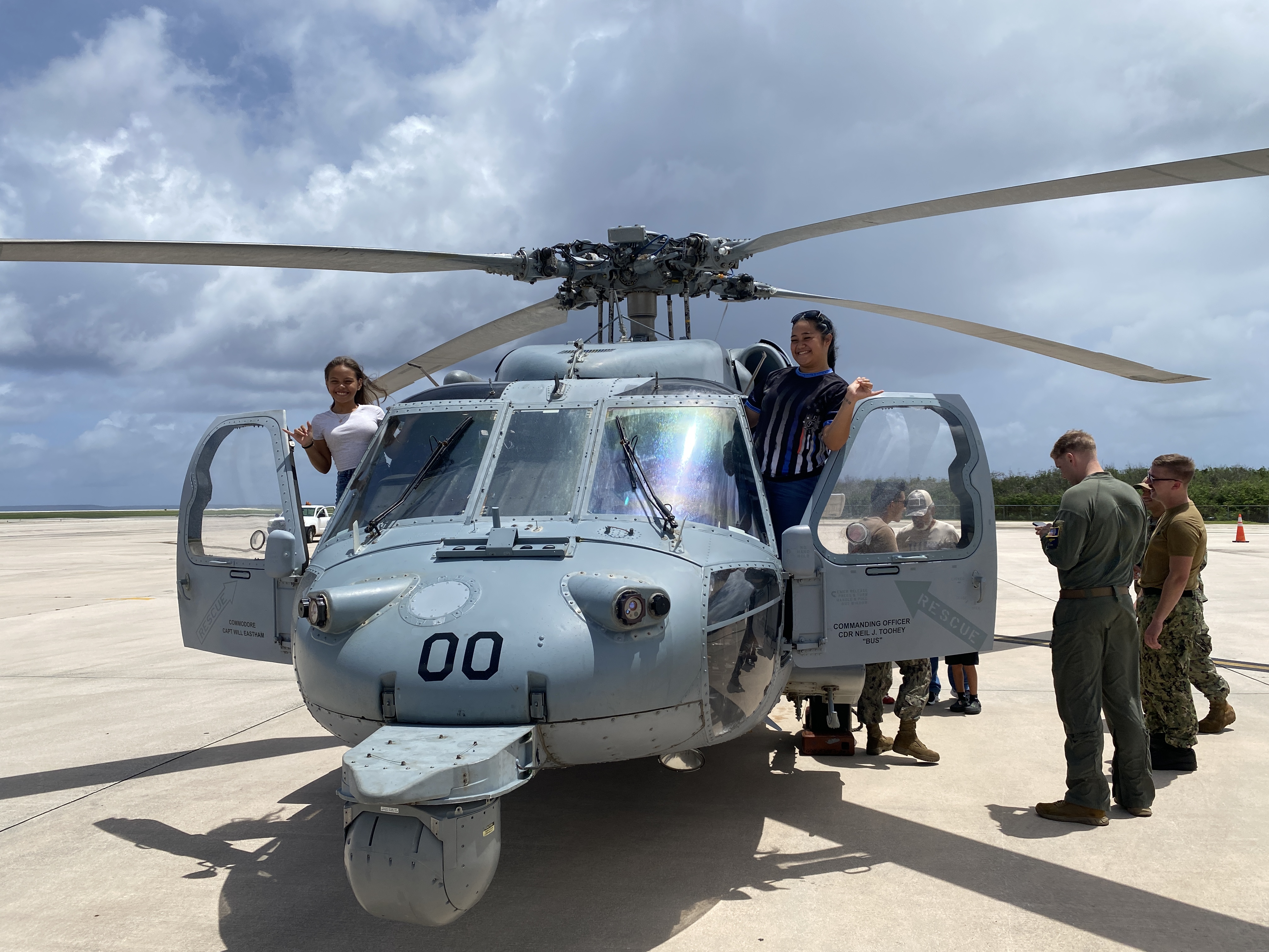 Local residents were given an opportunity to get a closer look at a U.S. Navy MH-60S helicopter. 