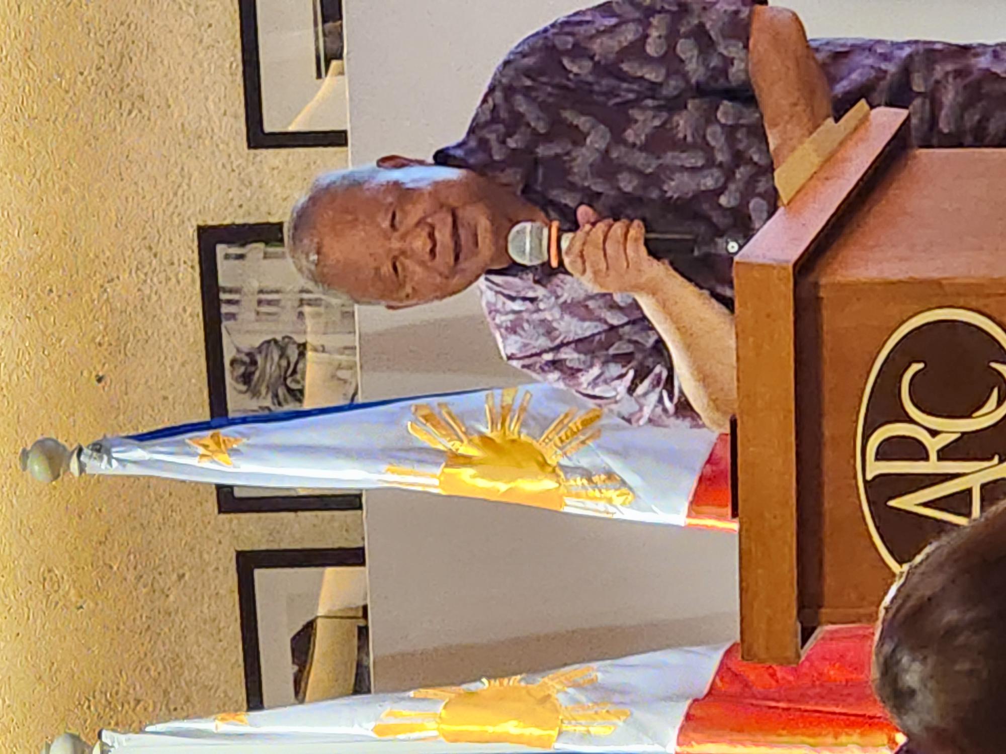 Lt. Gov. David M. Apatang delivers his remarks.