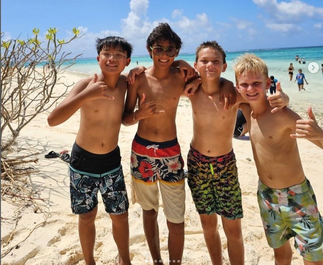  Coral reef conservation participants on Managaha.