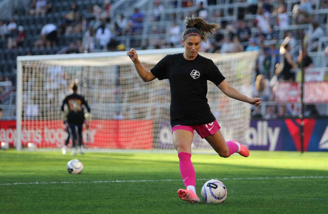 San Diego Wave FC forward Alex Morgan (13) before the match against the Washington Spirit at Audi Field in Washington, D.C., June 15, 2024.