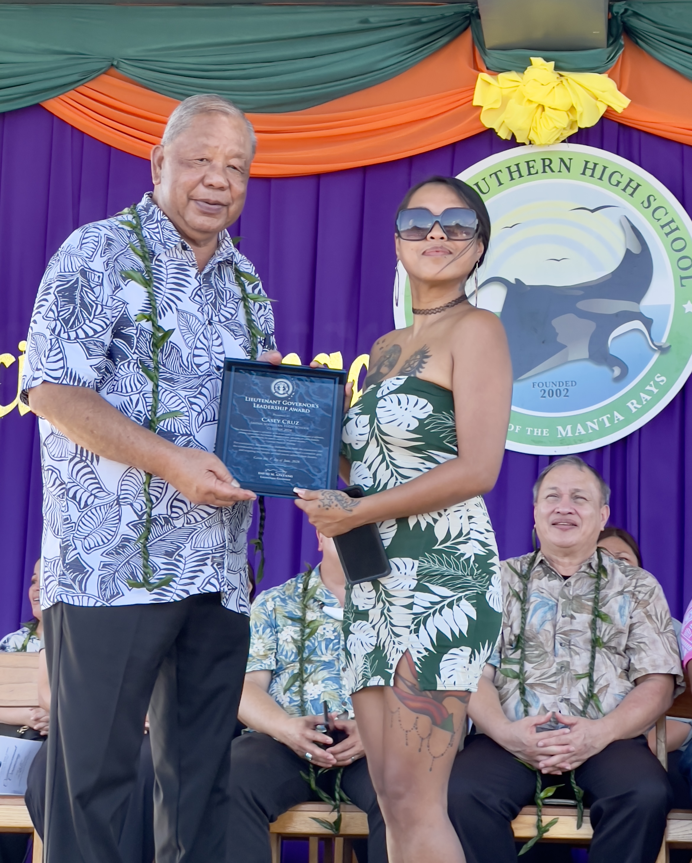 The Lieutenant Governor’s Leadership Award was presented to Casey Cruz. A family member received the award on her behalf.