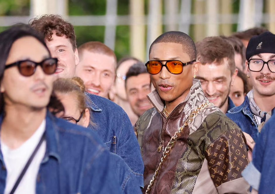 Musician Pharrell Williams attends his Menswear ready-to-wear Spring/Summer 2025 collection show for fashion house Louis Vuitton, during Men's Fashion Week in Paris, France June 18, 2024.