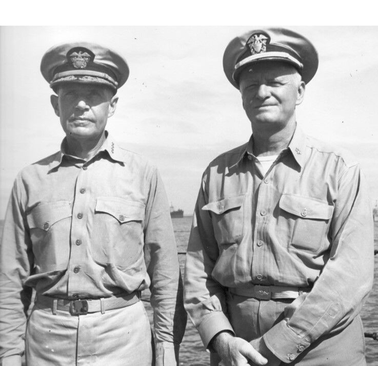 Admirals Spruance and Nimitz
