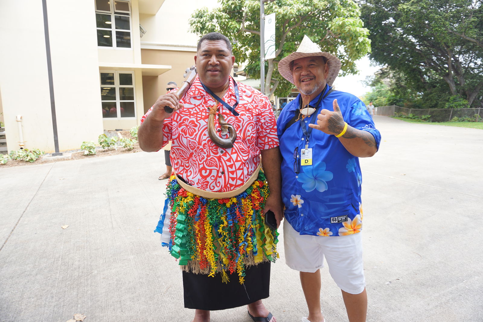 Members of the CNMI and Tongan delegations pose for a photo ahead of the opening ceremony​