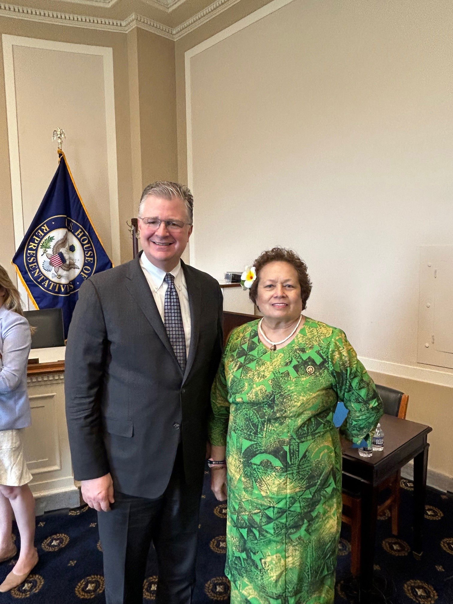 Congresswoman Amata and Assistant Secretary Kritenbrink at last week's hearing.