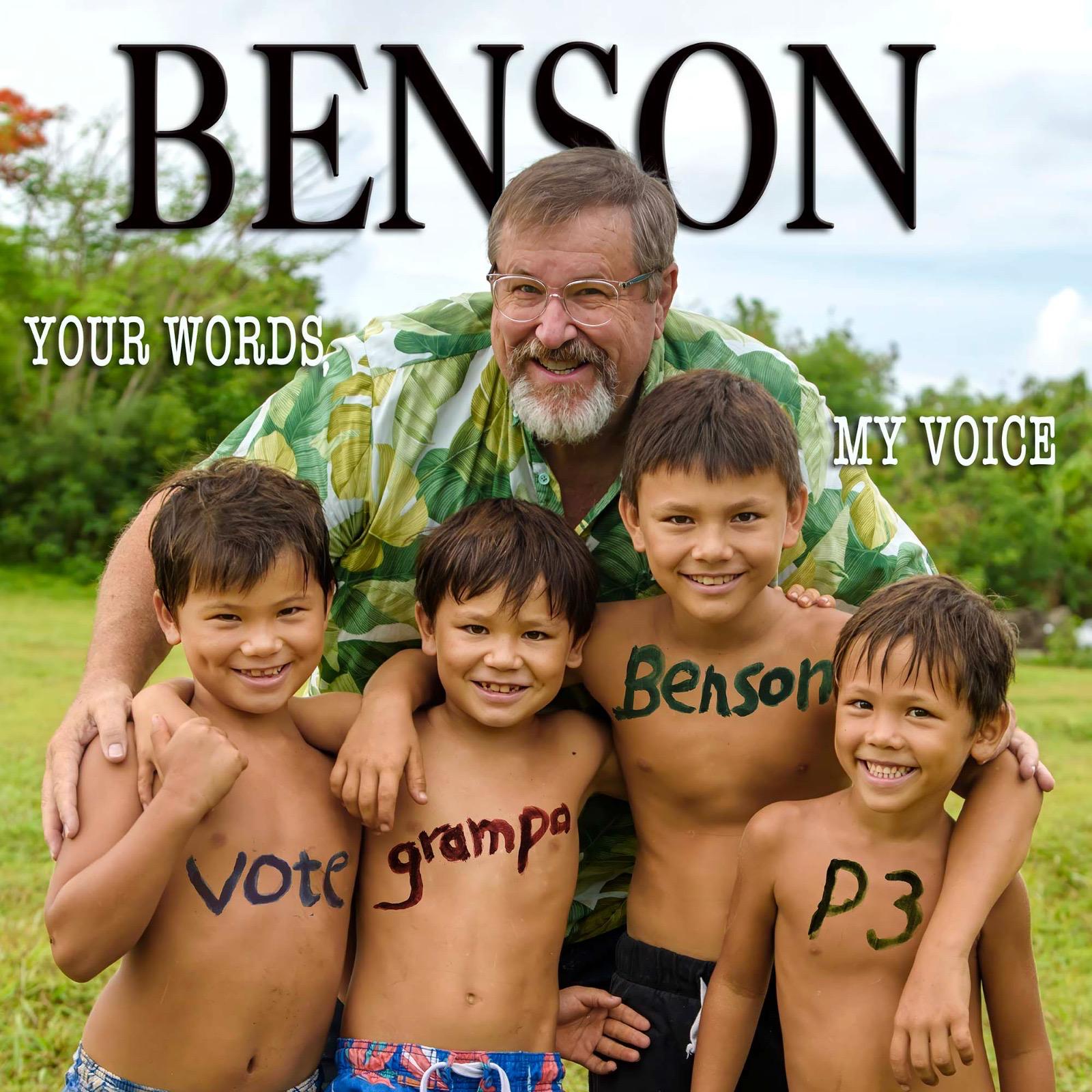 Del Benson and his grandsons.