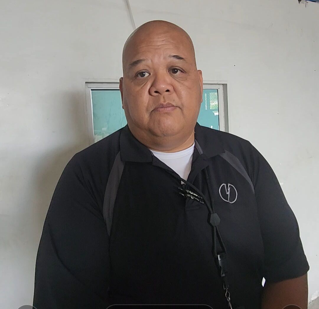 Department of Public Safety Commissioner Anthony Macaranas talks to reporters Tuesday afternoon.