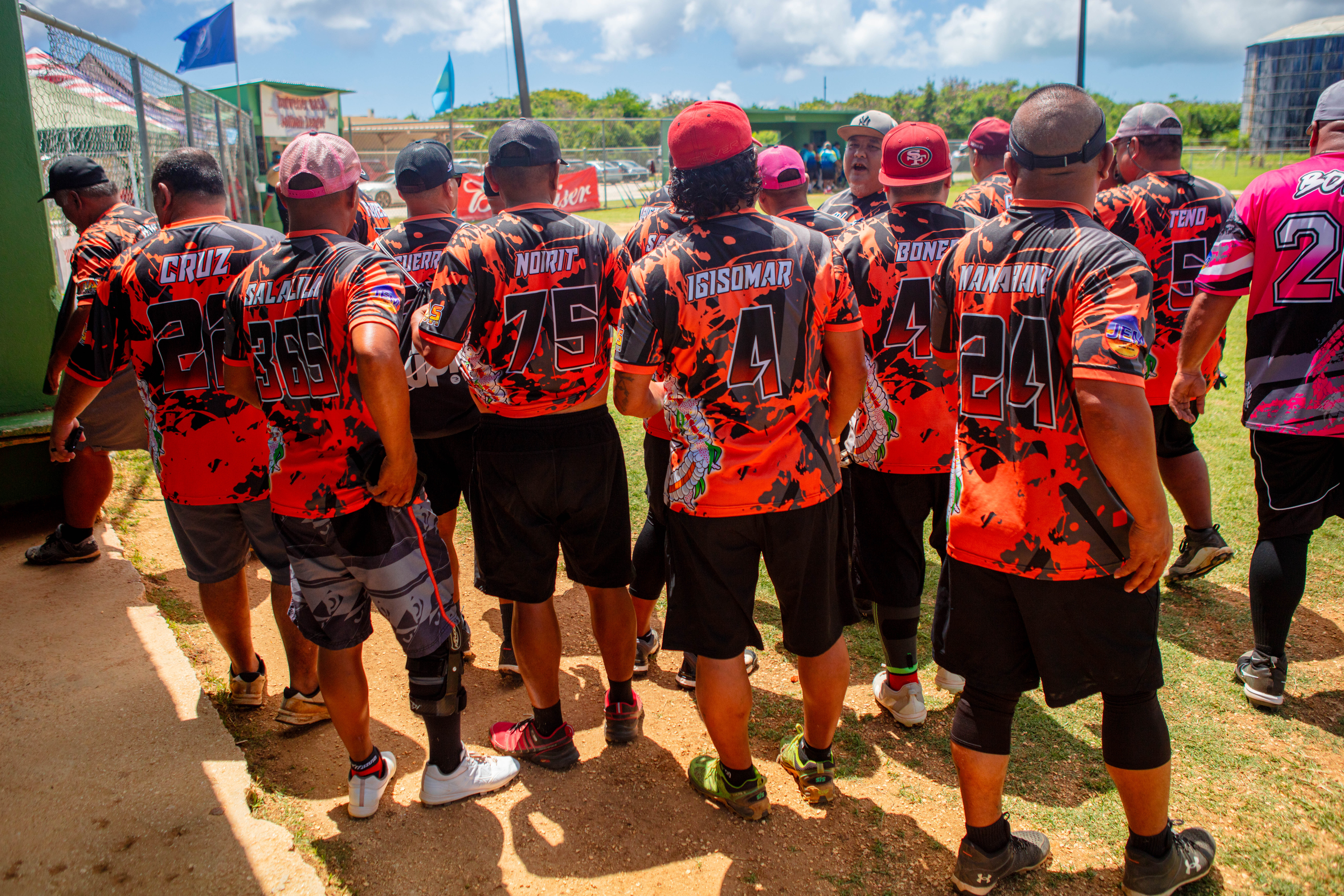 Team Master Sufa huddles up for the team handshake. 