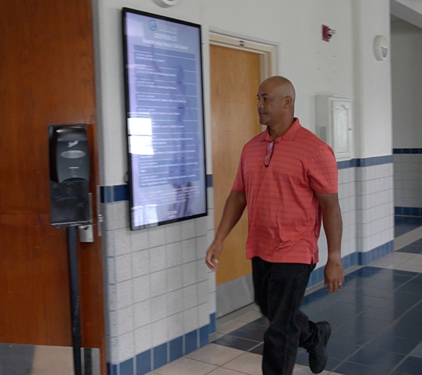 Nick Masga Reyes enters a courtroom at the judicial building on Tuesday.                                                                                                                                                    