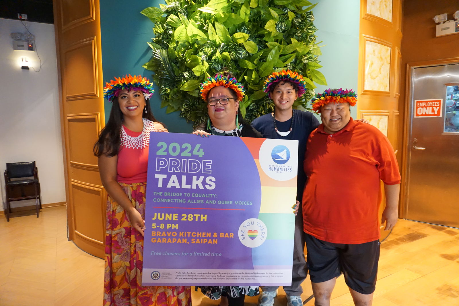 From left, Sheila Babauta, ​Knillis Tuhuweitae, Zenn Tomokane and Michael Manglona.