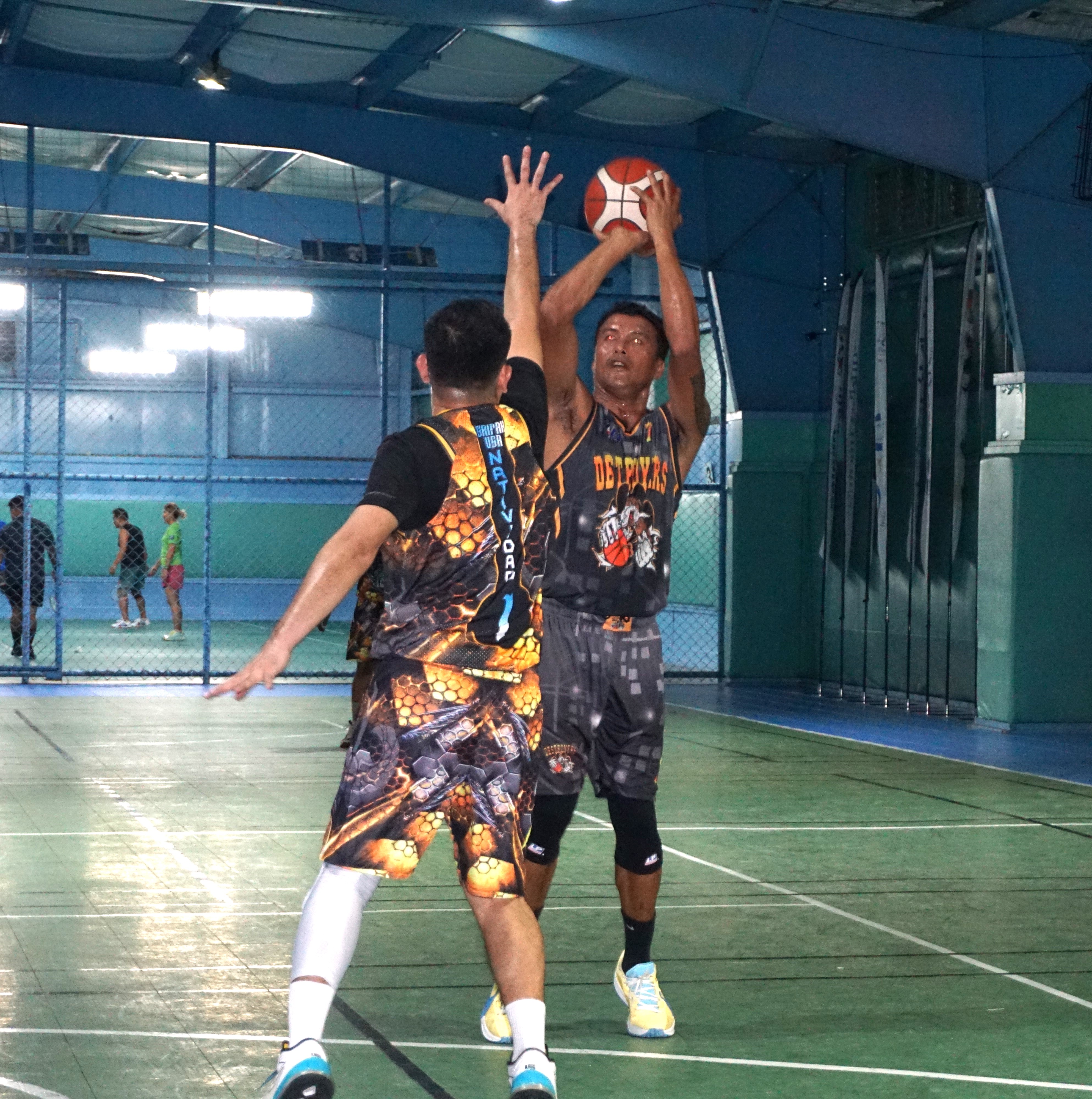 Vizion Insurance's Robles Ales pulls up for the contested three-point shot during the championship game against Bio-Pro in the Destroyers Friendly Games League 2024 at the TSL Sports Complex on Sunday.
