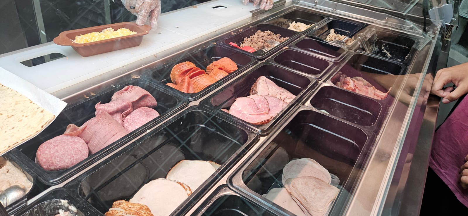 Meat options are available at Subway in Chalan Piao.