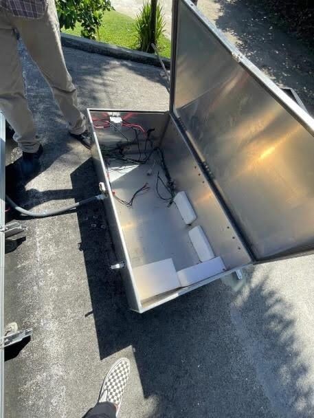 The inverters and deep-cell battery storage units of the Tanapag Beach Pavilion’s solar panel were stolen.