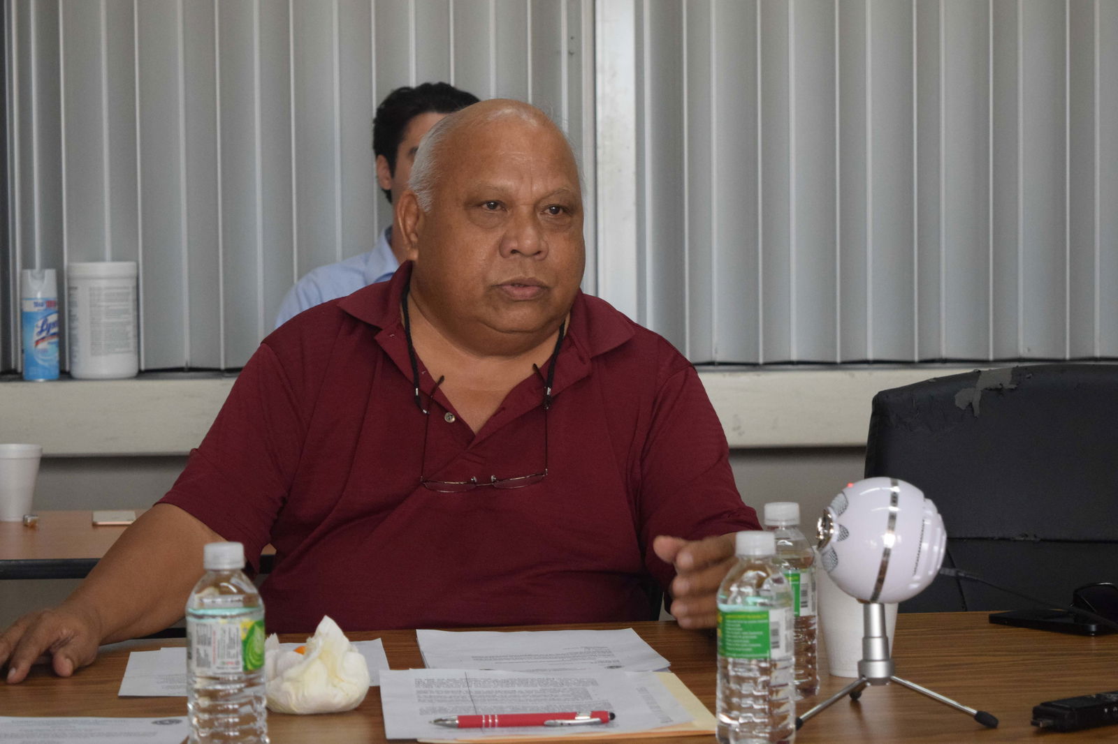 Commonwealth Ports Authority Vice Chairman Antonio Cabrera speaks during a board meeting last week.