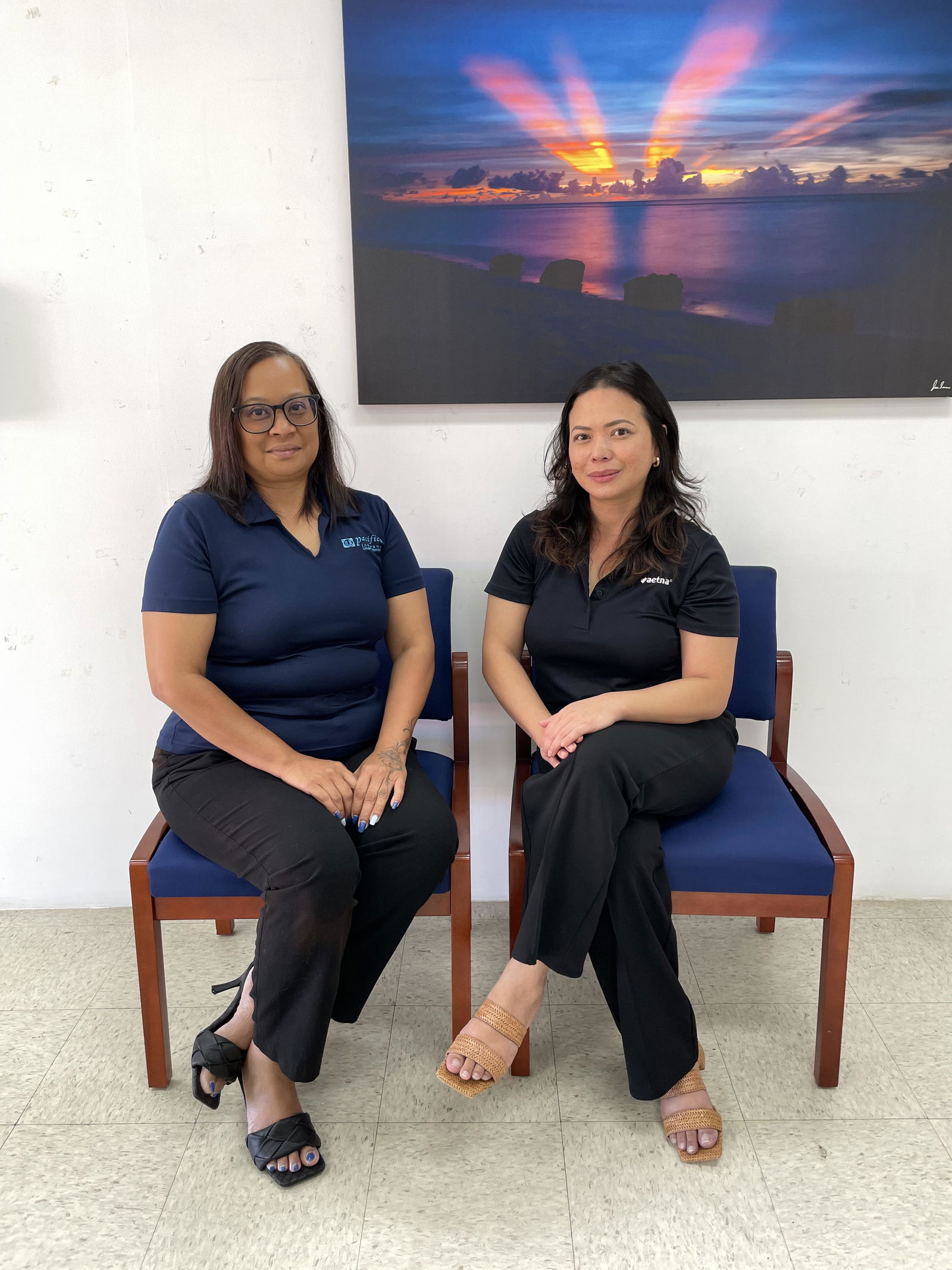 Pacifica Insurance Underwriters Inc. life agents Jessica Sablan and Francine Camacho.