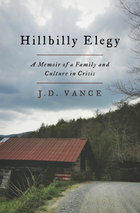 This book cover image released by HarperCollins Publishers shows “Hillbilly Elegy: A Memoir of a Family and Culture in Crisis,” by J.D. Vance.