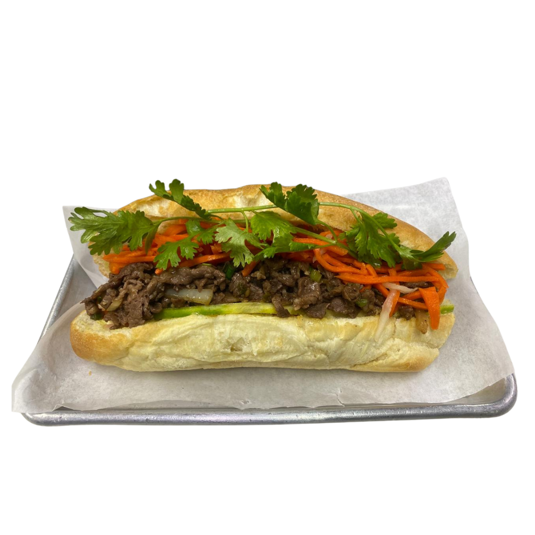 Shaken Beef Banh Mi