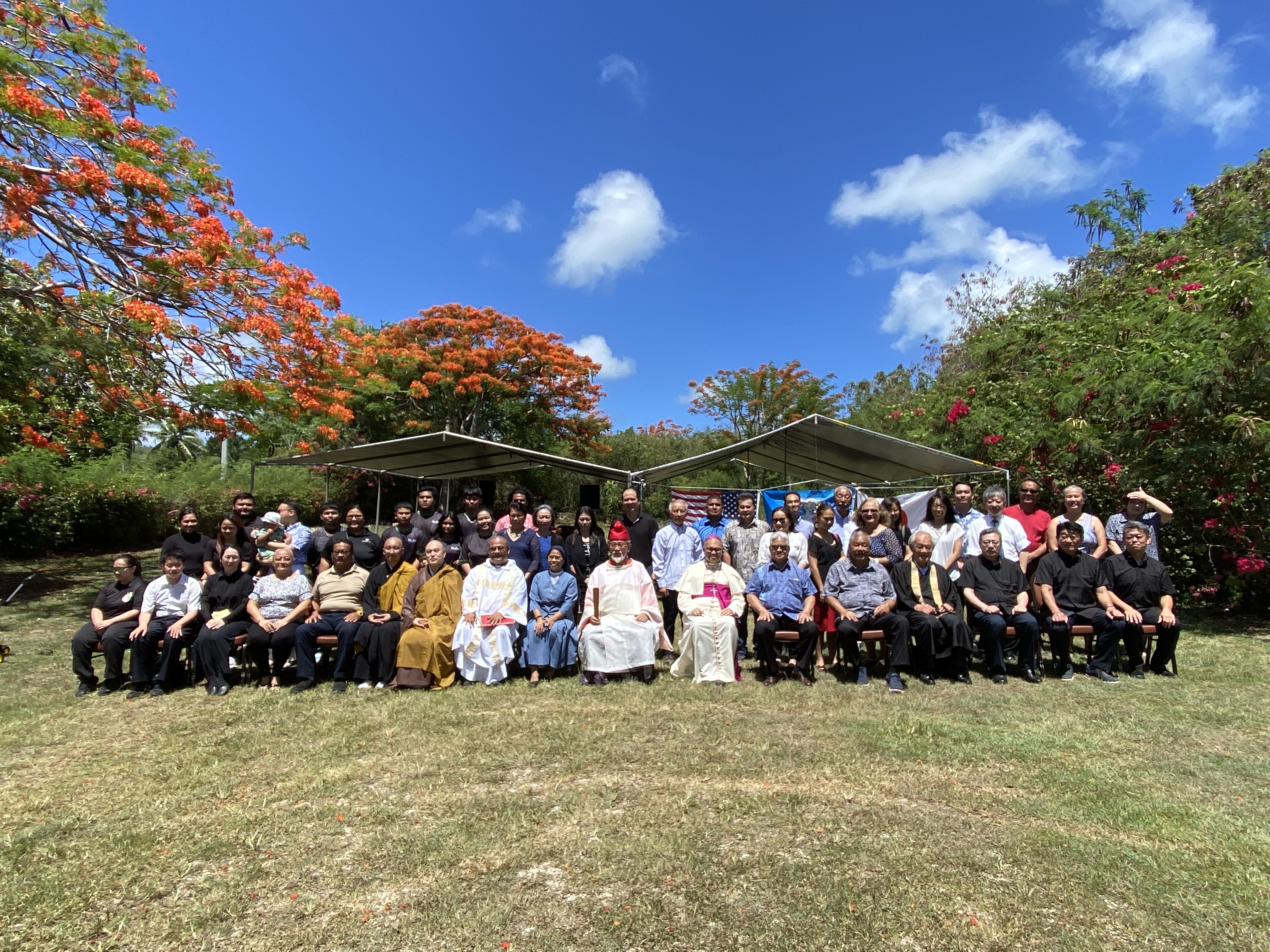 A group shot of those in attendance. Gov. Arnold Palacios, Lt. Gov. David Apatang, Mayor RB Camacho, and Bishop Ryan Jimenez were among the attendees.