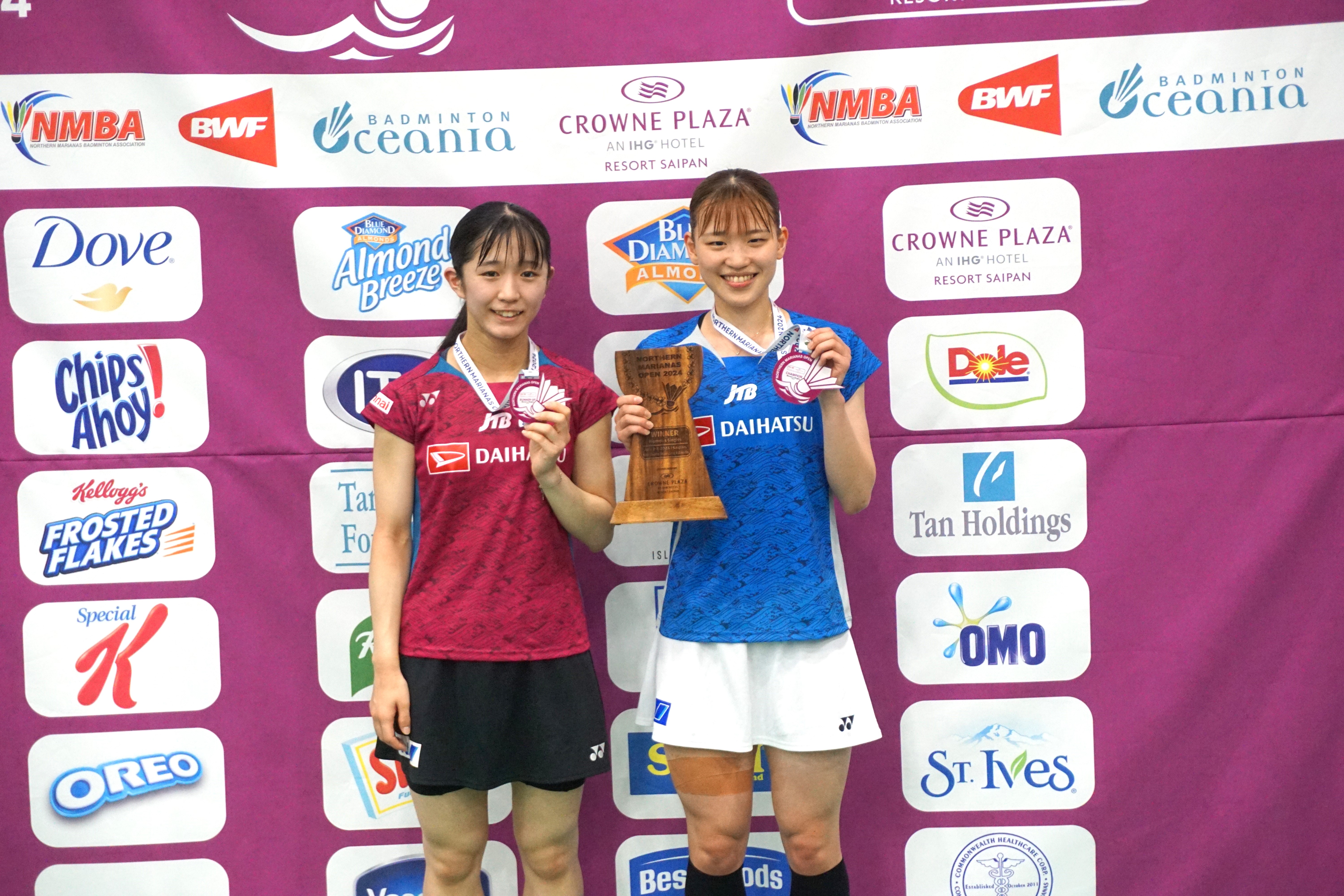 Japan’s Sakura Masuki and Kaoru Sugiyama finished second and first in the women’s singles event of the Crowne Plaza Northern Marianas Open at the Ada gym on Sunday.