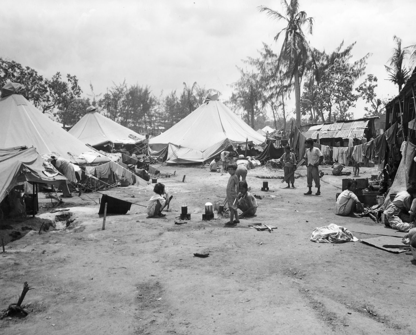 Chamorro internment camp on Saipan.