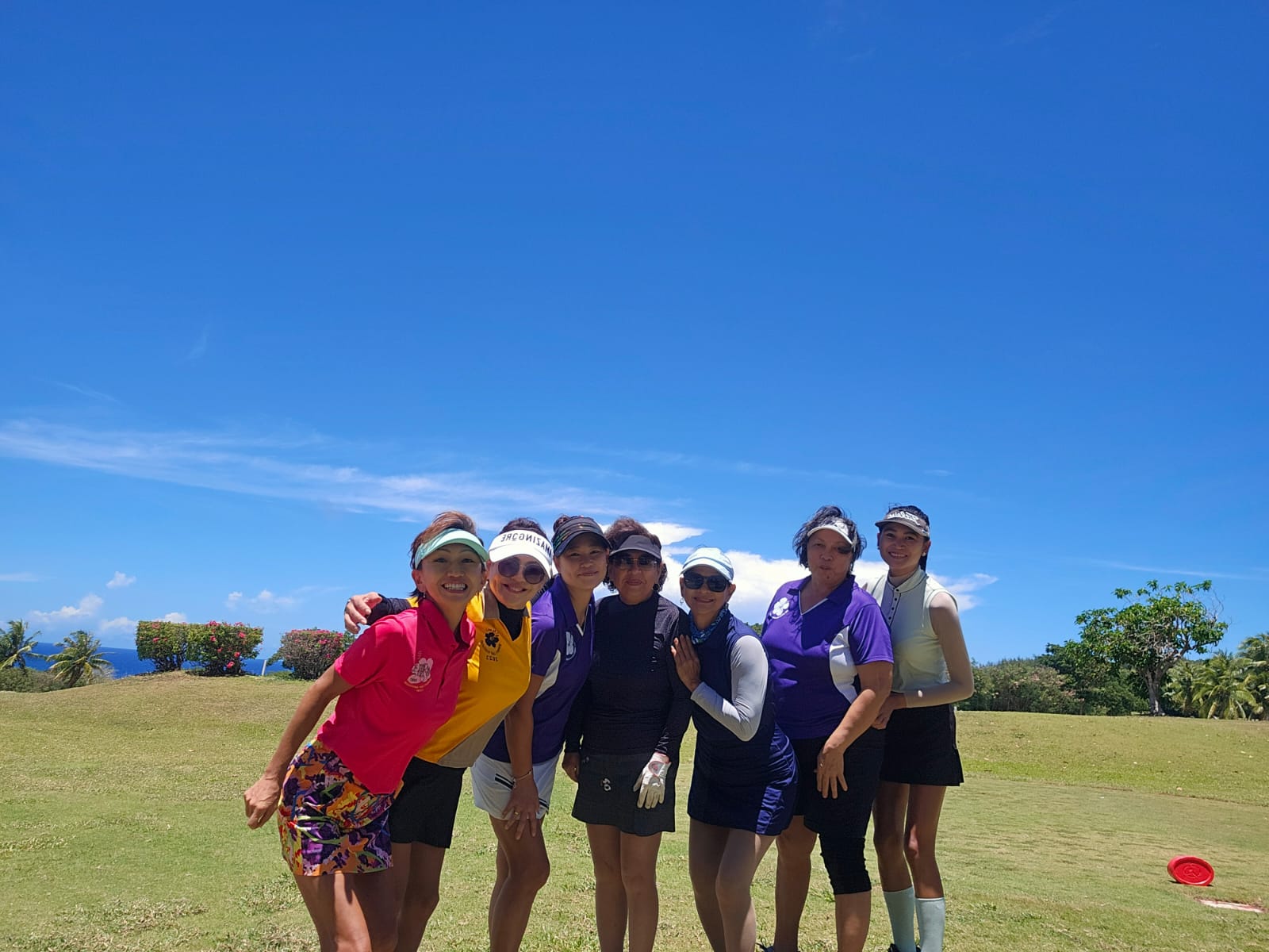 Members of the CNMI Women's Golf Association pose for a group photo during their monthly tournament at Laolao Bay Golf & Resort west course on Saturday.