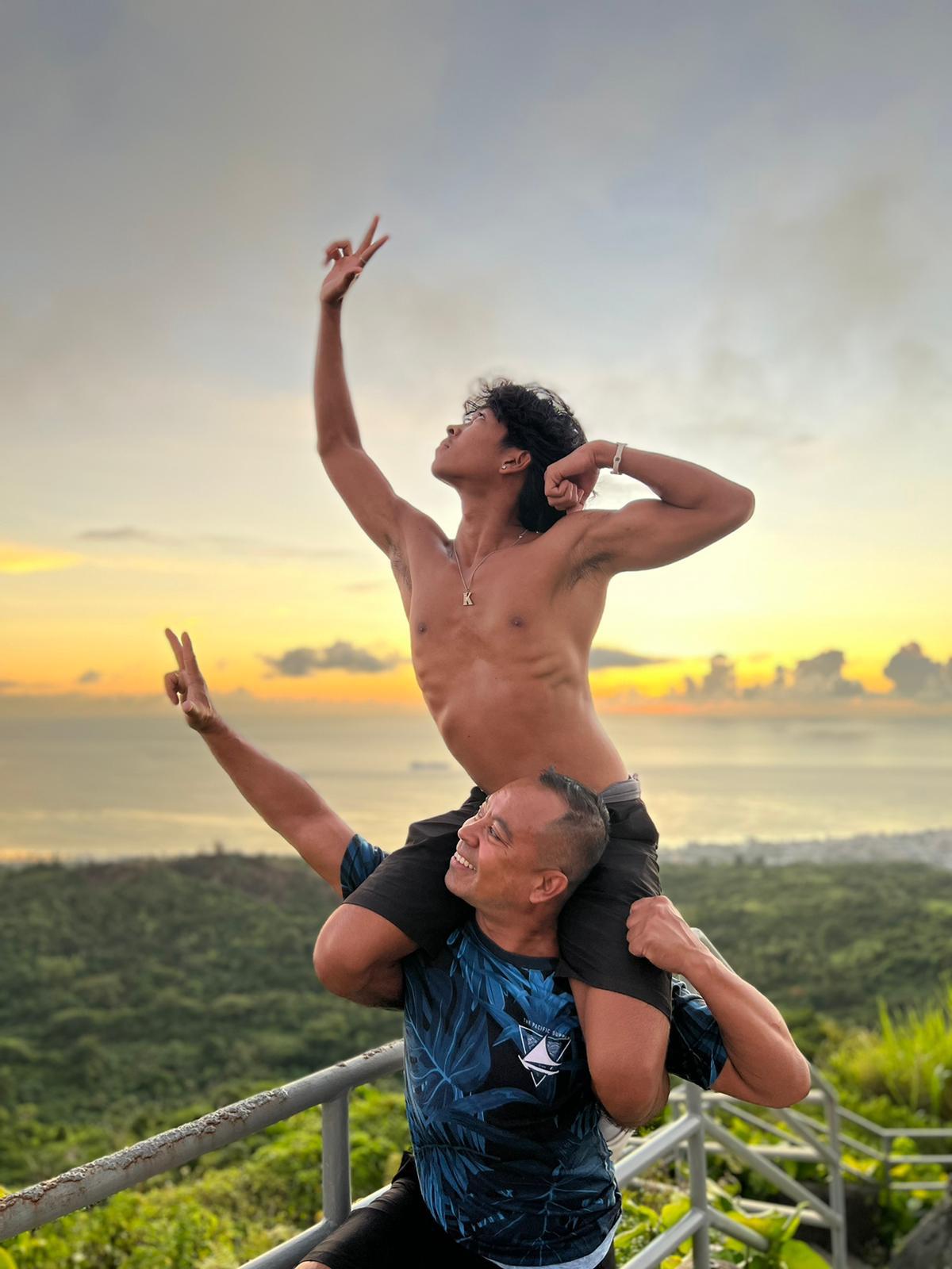 John Bolis with son Kiyokazu Må’gas.