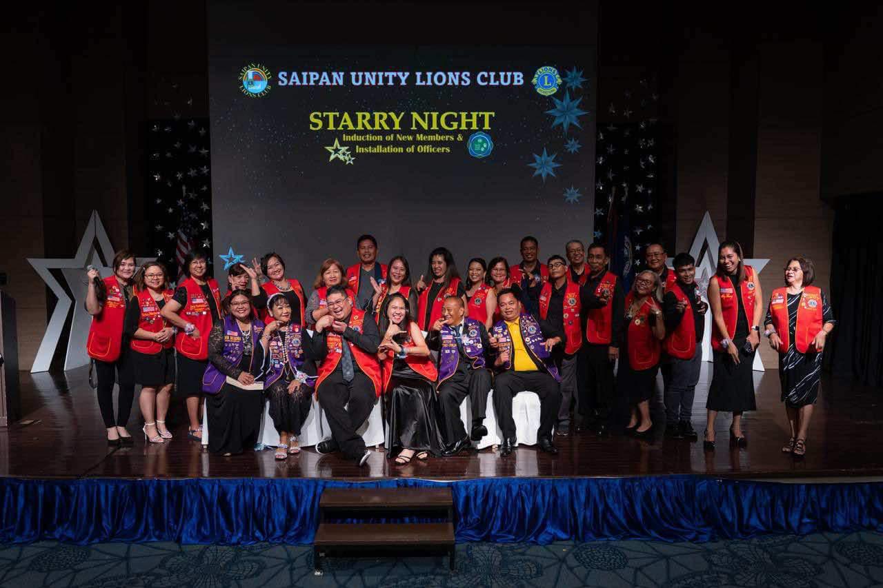 The Saipan Unity Lions Club officers and members.