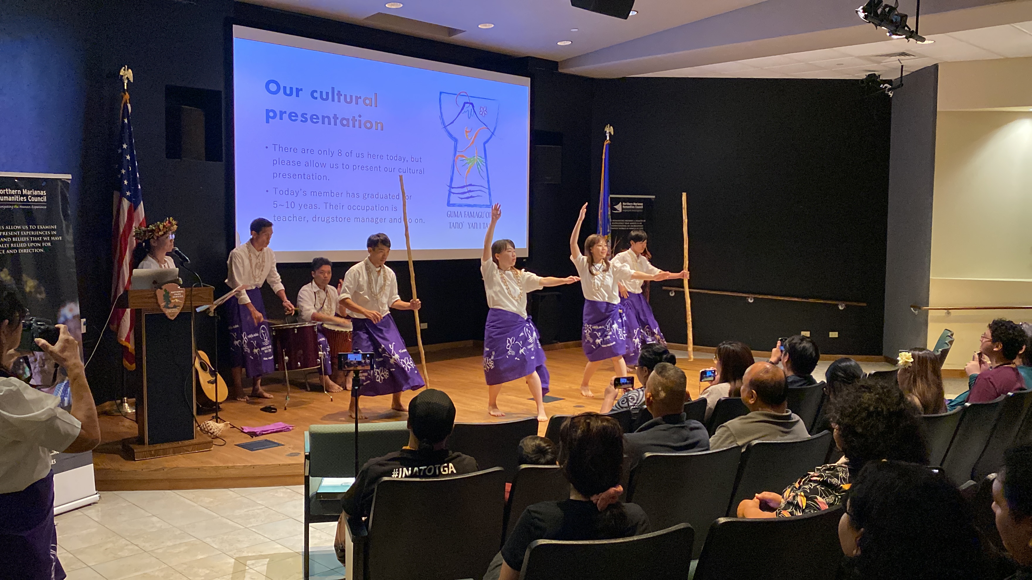 Professor Kyoko Nakayama’s students perform a Chamorro dance.