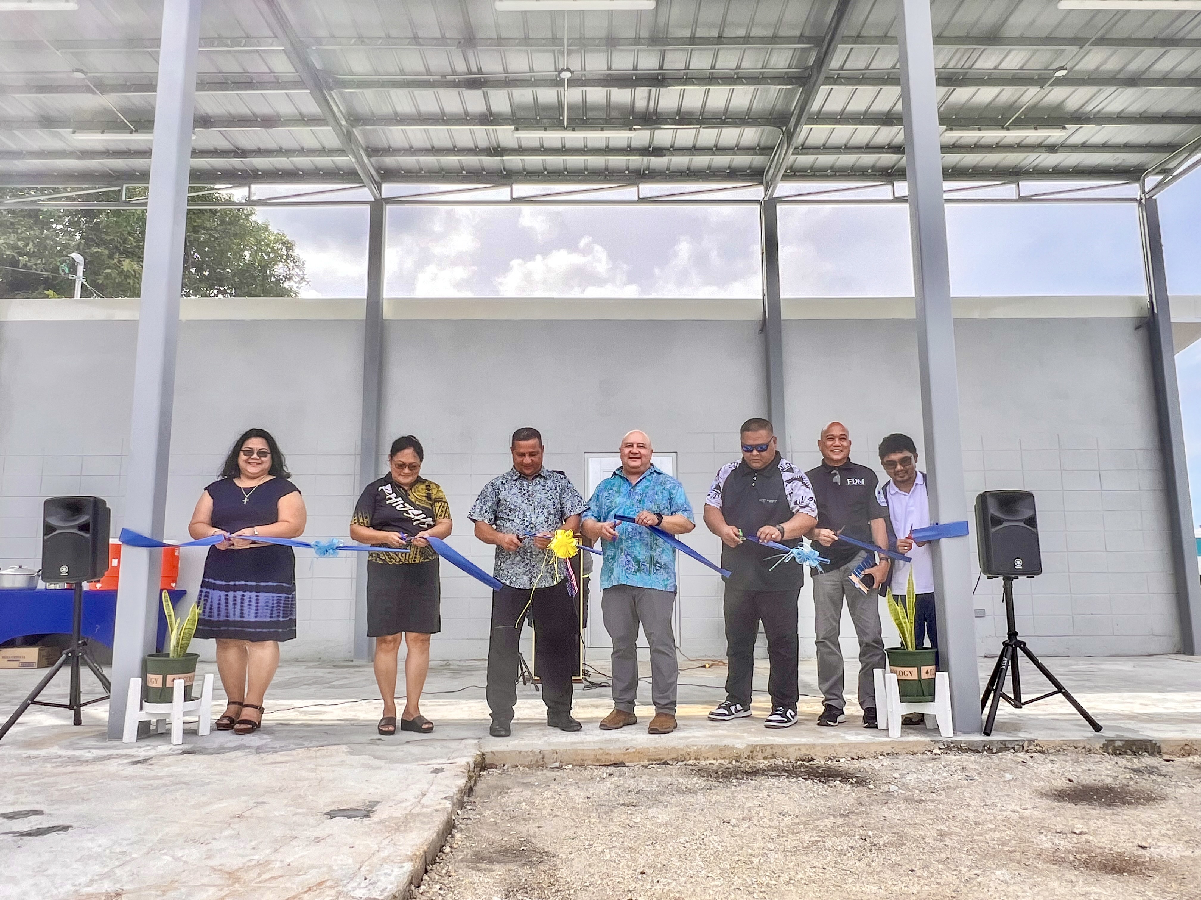 The new Rota Office of Pupil Transportation facility was inaugurated on Friday, Aug. 23. Among those who attended the event were Commissioner of Education Dr. Lawrence F. Camacho, Acting Rota Mayor Jim Michael Atalig, Sinapalo Elementary School Principal Daisy Quitugua, Dr. Rita Hocog Inos Junior Senior High School Principal Annette Calvo, Rota PSS OPT bus lead Larry Hocog, contractor Jesus Dimaala.