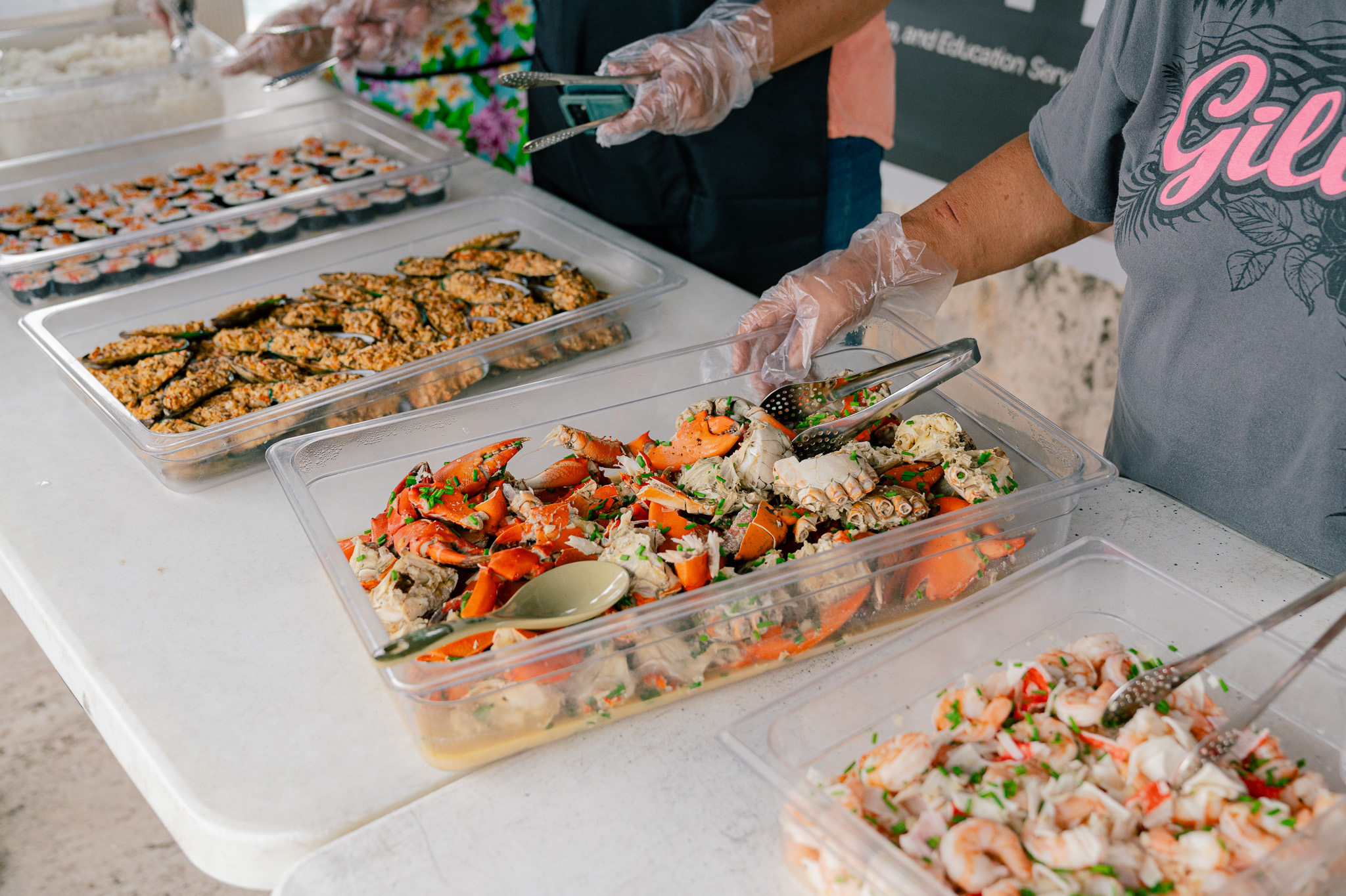 Mangrove crabs cooked by the Rota Mayor’s Office Hospitality Team for students to try on their final day of the Aquaculture Summer Youth Academy