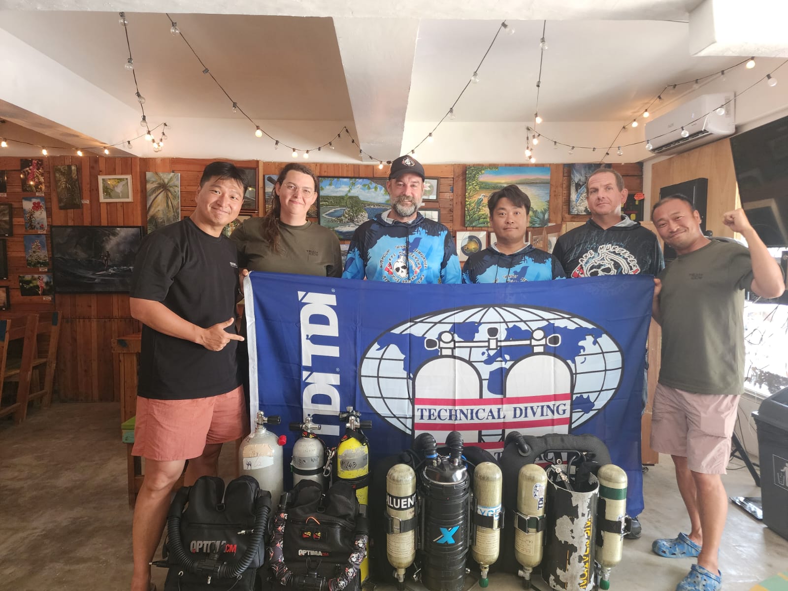 Divers Jay Wolfe, Jessykah Bird, Harry Wilcox, Jung Hoon Park, “BK” Seung Kyoon Baek and “Steve” Seung Hun Cho pose for Variety.
