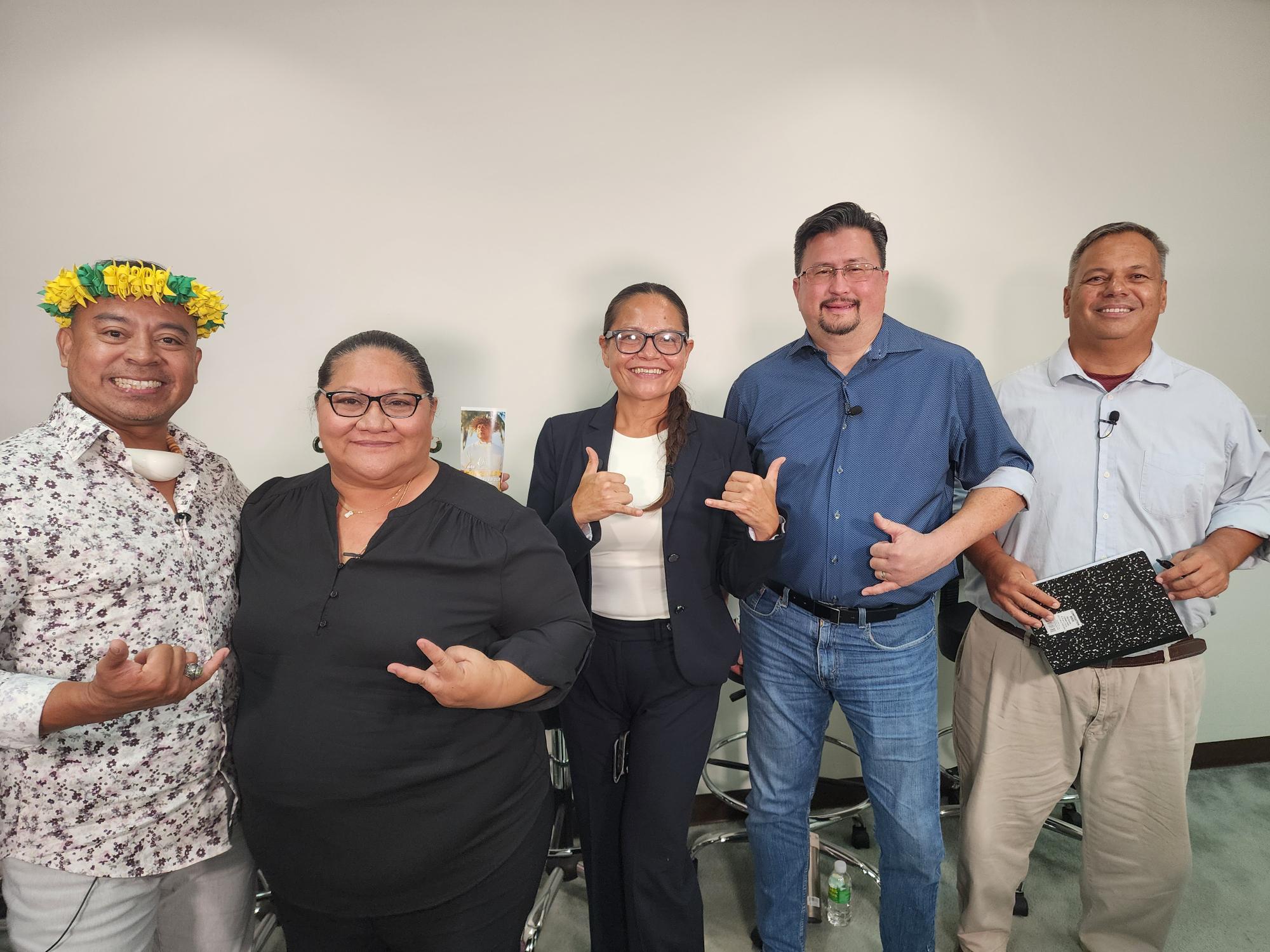 The five candidates for U.S. delegate: from left, John Gonzales, Liana Hofschneider, Kimberlyn King-Hinds, Edwin Propst and James Rayphand.