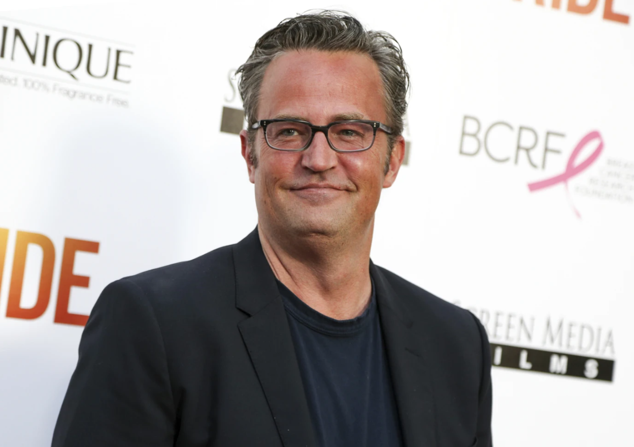 Matthew Perry appears at the premiere of “Ride” in Los Angeles on April 28, 2015.