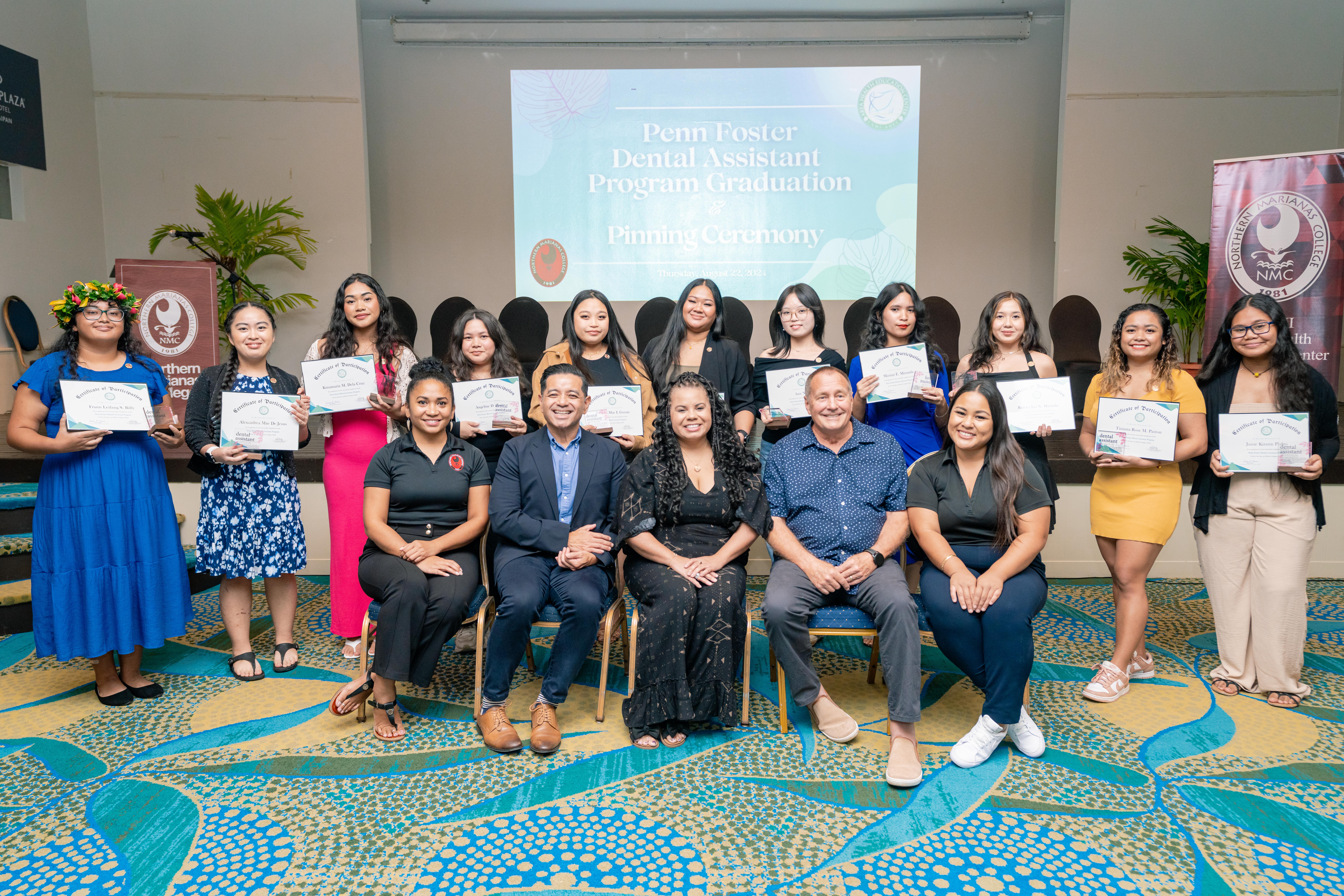 Northern Marianas College’s Area Health Education Center, in collaboration with Penn Foster College, trained 15 students in dental assisting. Participants learned about a variety of topics, including dental anatomy, materials, radiology, infection control, chairside assisting, pharmacology, and ethics.