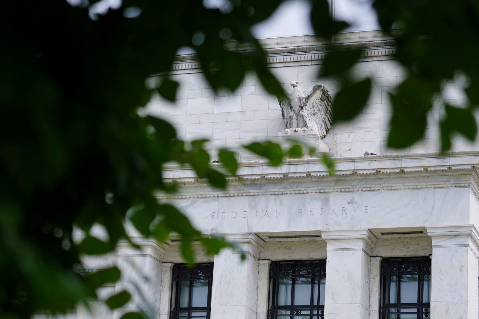 The exterior of the Marriner S. Eccles Federal Reserve Board Building is seen in Washington, D.C., June 14, 2022.