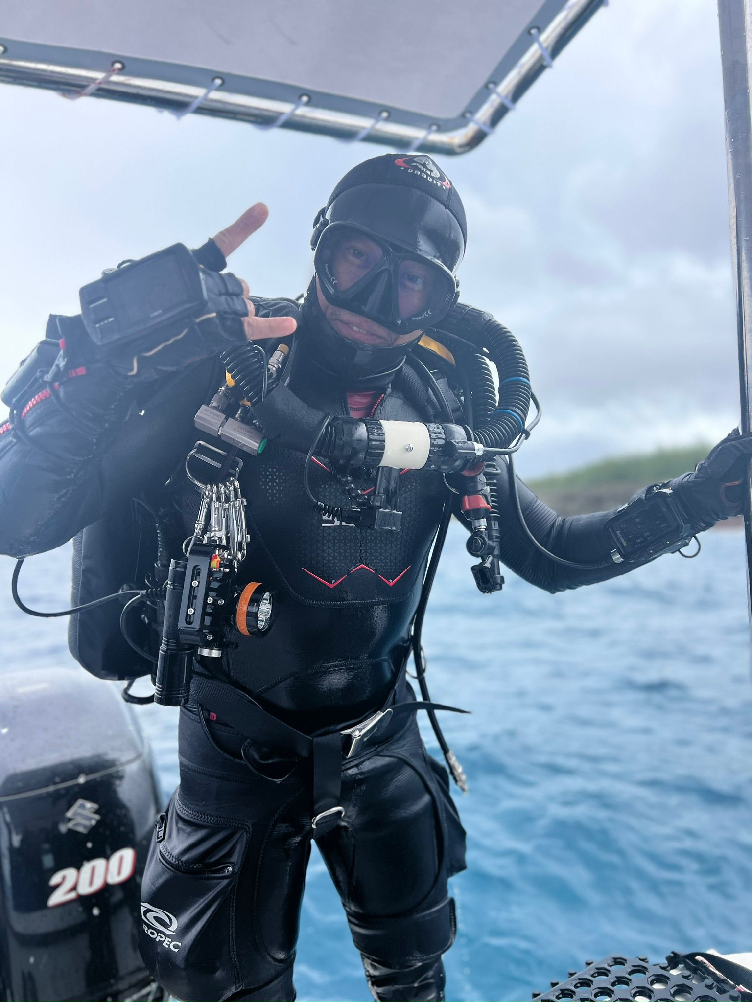 “BK” Seung Kyoon Baek surfaces after his record-setting dive to 114 meters.