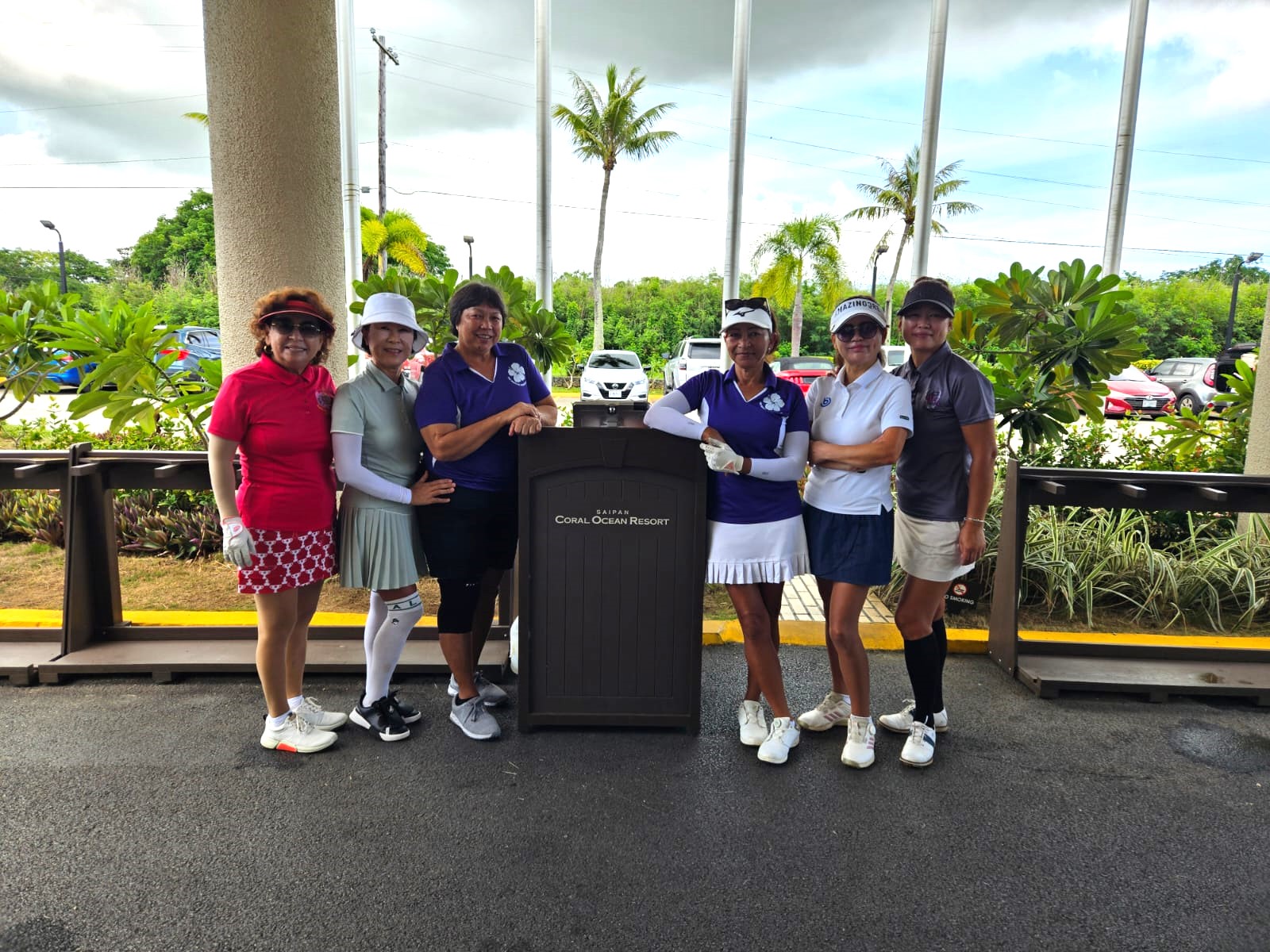 Members of the CNMI Women's Golf Association pose for a photo before the start of their August golf tournament at the Coral Ocean Resort on Saturday.