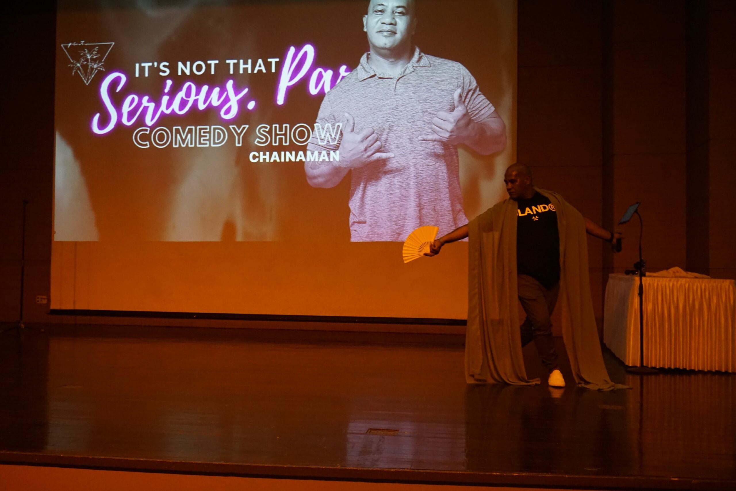 Chinaman, Patrick Arriola, performs his rendition of a Chinese drama.