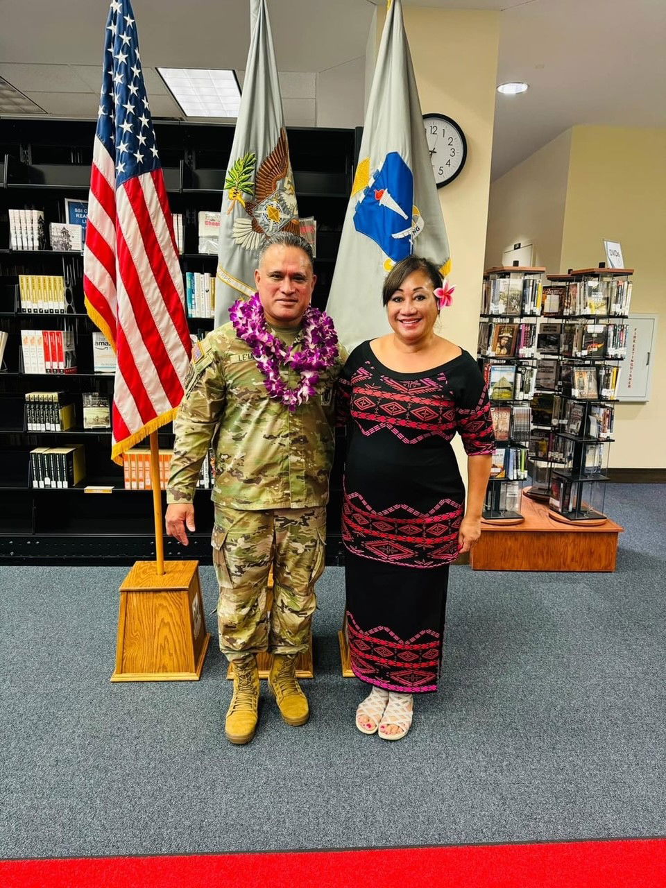 Col. Robert L. Le'iato and Col. Leafaina Tavai (Ret.), Congresswoman Amata’s chief of staff.