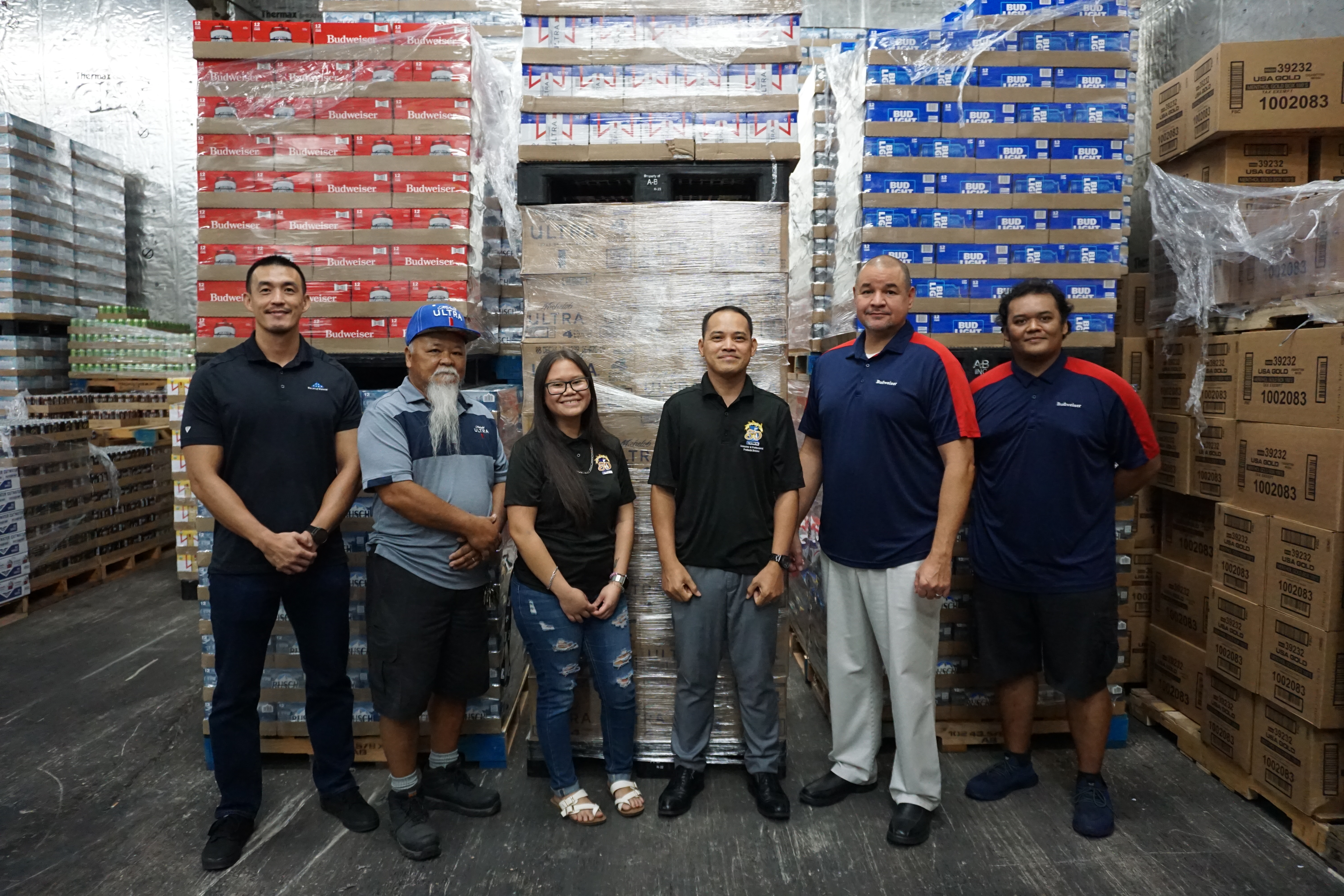Guy Pudney, second from right, ​and a few of the staff that took the survey.