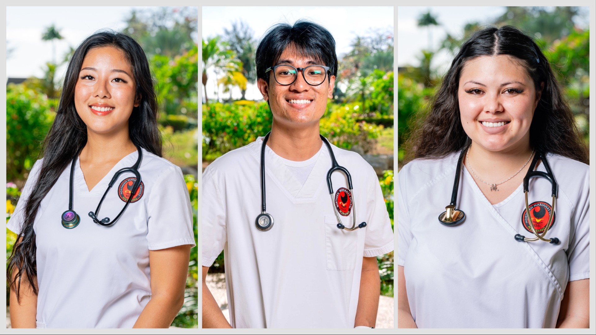 From left, Suah Sakisat, Adrian Catagatan and Maile Aldrich.